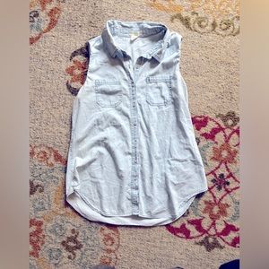 Japna sleeveless jean shirt XL